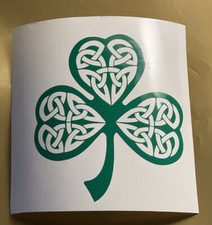 Super Cute Celtic Shamrock Clover Irish Celtic lucky Vinyl Decal You Pick Color