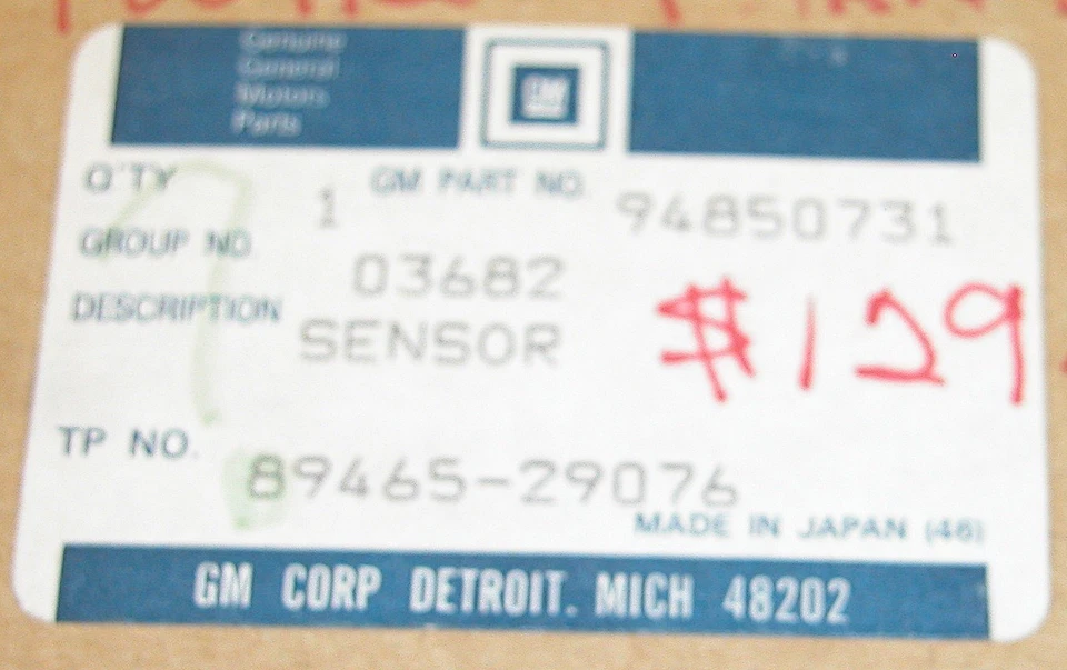 New GM Pre Cat Position 1 Oxygen Sensor Fits 1985-1988 Chevrolet Nova - Image 2 of 3