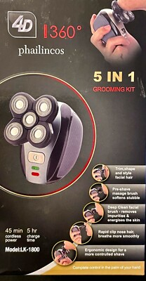 #ad #ad 5 IN 1 4D Rotary Electric Shaver Rechargeable Bald Head Shaver Beard Trimmer $28.88