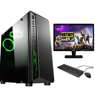 Gaming PC Bundle Quad-Core i5 Computer 16 GB RAM 1 TB Windows 10 2 GB GT710 WLAN UK