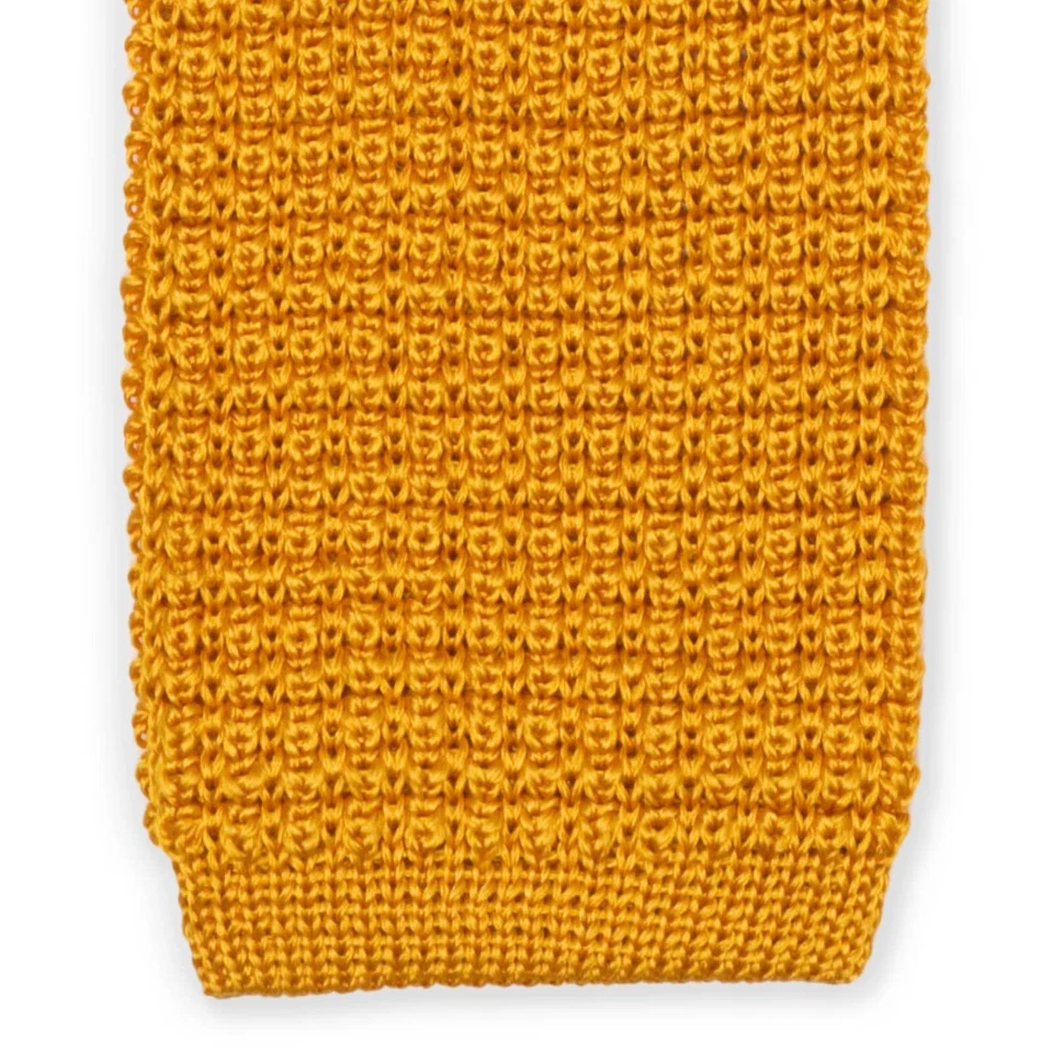 Corbata tejida de seda naranja MATTABISCH NUEVA Foto 2 de 4