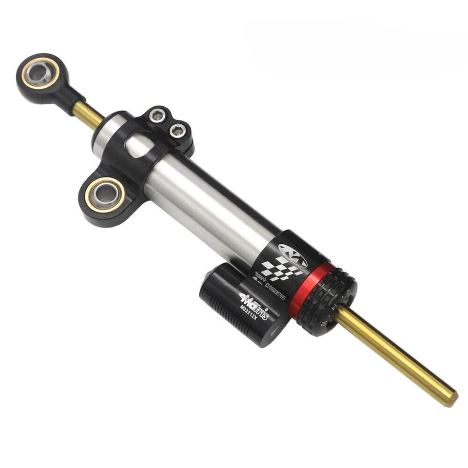 Amortiguador de dirección ajustable universal para motocicleta estabilizador seguridad aluminio 250MM Foto 3 de 4