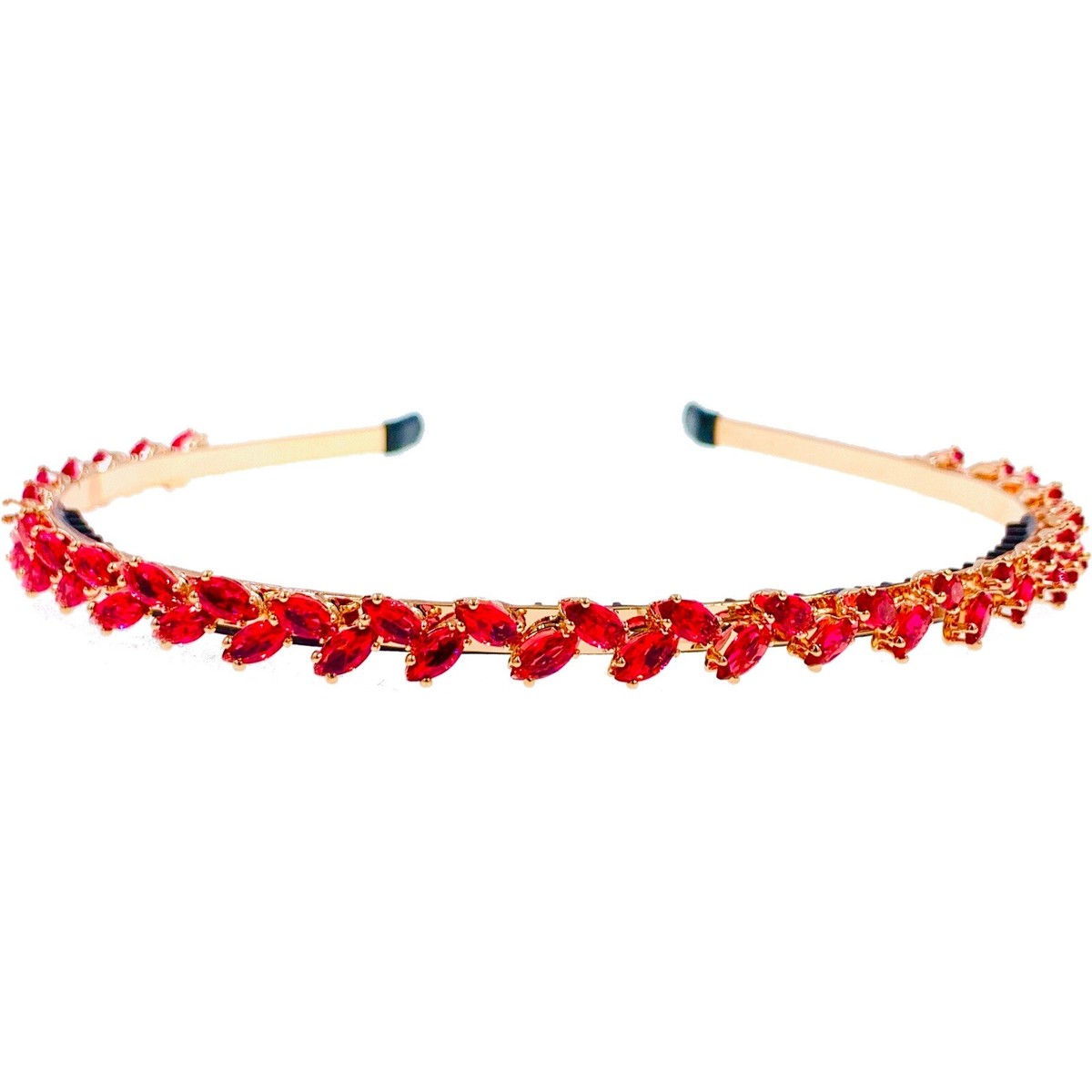 Glam Leaf Headband Hairband made with Swarovski Crystal 