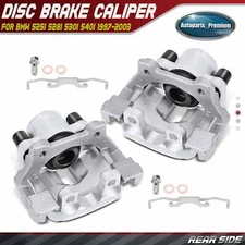 2x Rear Left & Right Disc Brake Caliper w/ Bracket for BMW 525i 528i 530i 540i