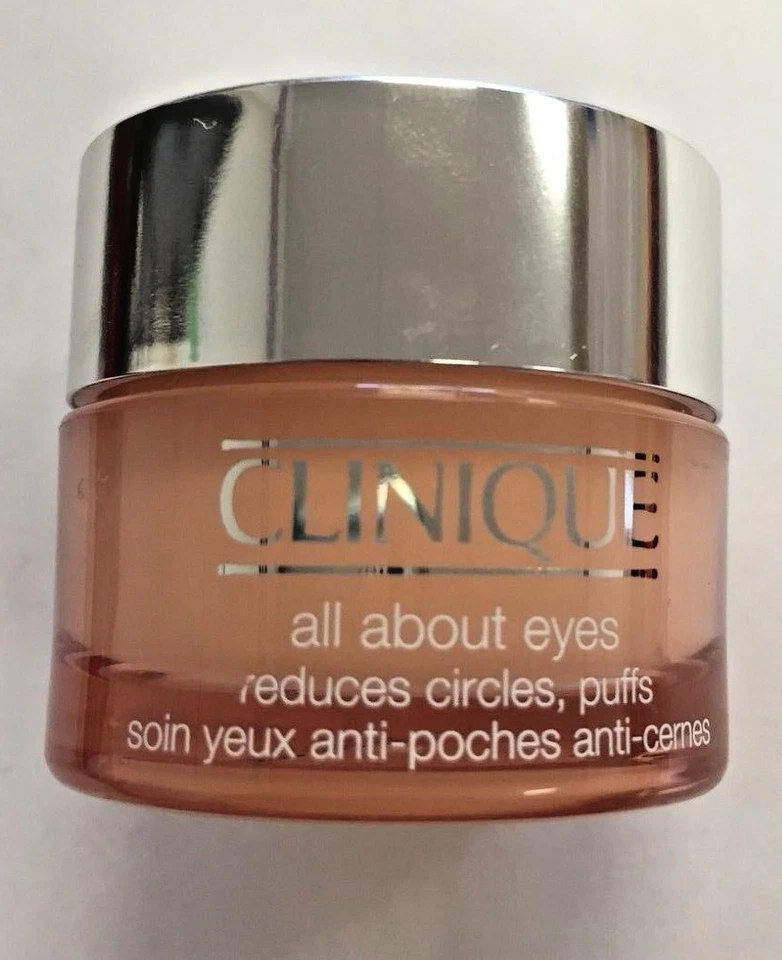 Crema de ojos Clinique All About Eyes reduce círculos, inhalaciones 0,5 oz/15 ml nueva sin caja Foto 2 de 3