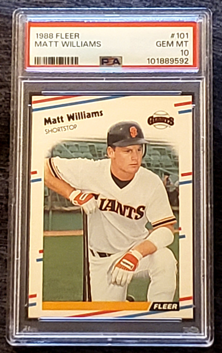1988 Matt Williams #101 Fleer PSA 10 San Francisco Giants