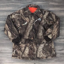 Mount'N Prairie Camo Blaze Orange Reversible Parka Hunting Jacket Size 12 Small