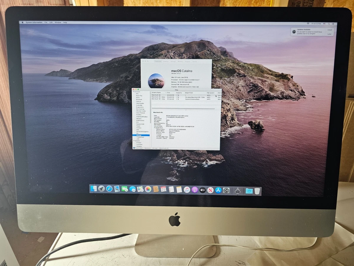 Apple iMac Late 2013 27” Intel Core i7 3.40GHz 16GB RAM 1TB HDD