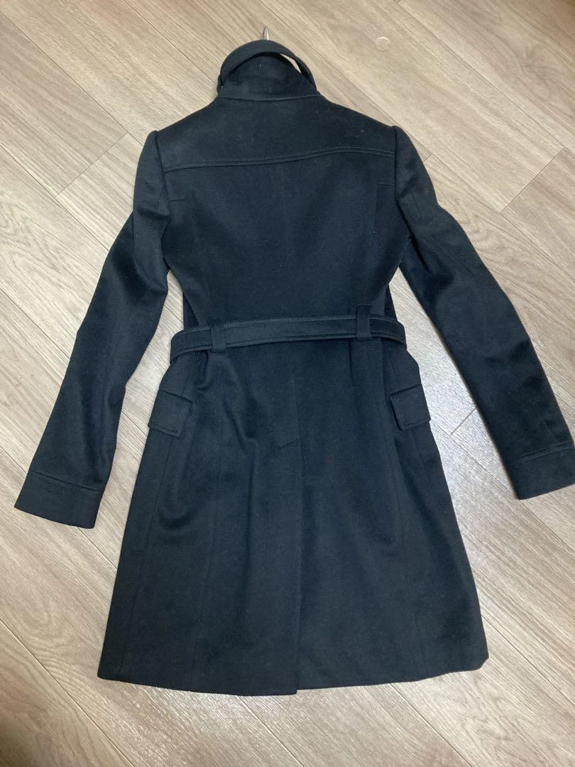 Cappotto lungo donna Gucci con cintura e colletto taglia 40 nero materiale lana lusso
