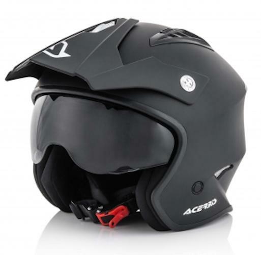 Casco Demi- Jet Aria Acerbis Nero Opaco Taglia Size S