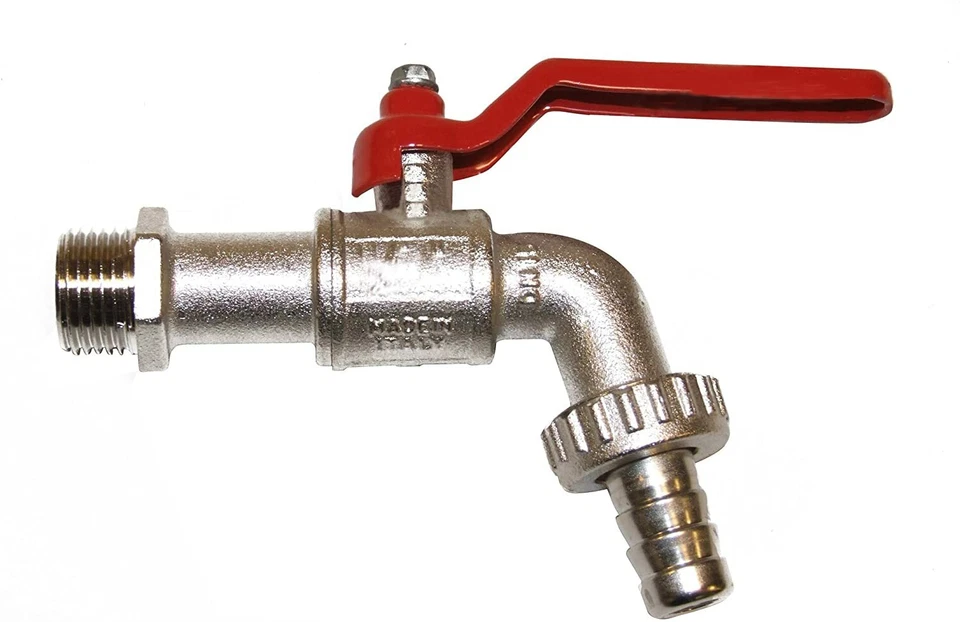 Rubinetto A Sfera Da Esterno Per Giardino In Ottone Cromato DA 1/2 pollice