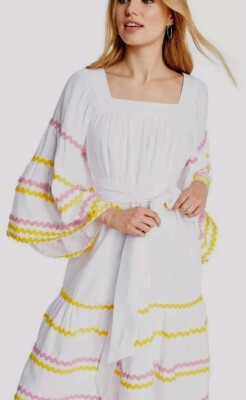 lisa marie fernandez linen dress Belted linen-blend tweed midi shirt dress - cream