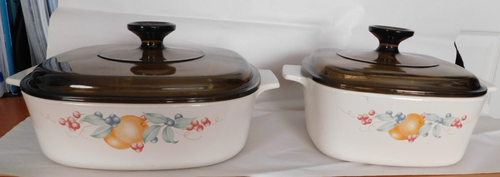 Vintage Corning Ware Abundance Casserole Dishes - Set of 2 - Picture 3 of 9