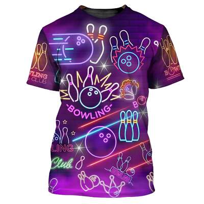 3D Full Printed Colorfull Bowling Shirt, Women'S Bowling Shirts, Men Bowling Shi