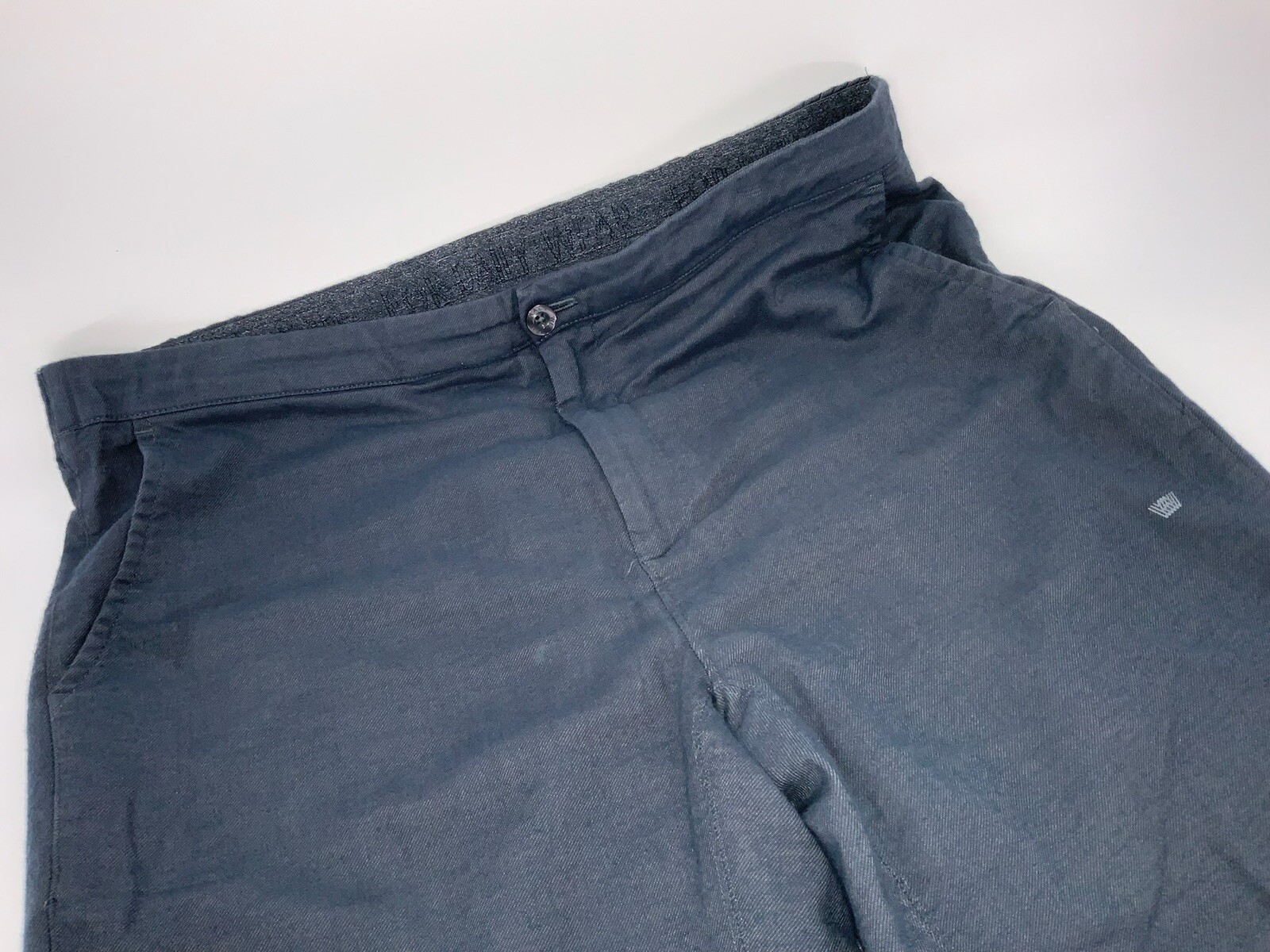 Mack Weldon Jogger Pants Men L Blue Cotton Spandex Pockets Drawstring YGI H2-335