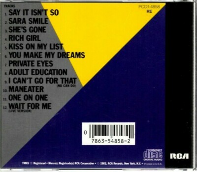 Hall & Oates CD RCA Victor, 1983, PCD1-4858, Greatest Hits, Rock
