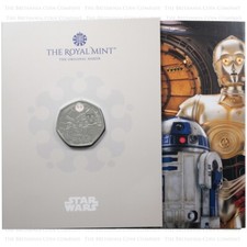 2023 Star Wars R2-D2 And C-3PO Fifty Pence Brilliant Uncirculated Coin