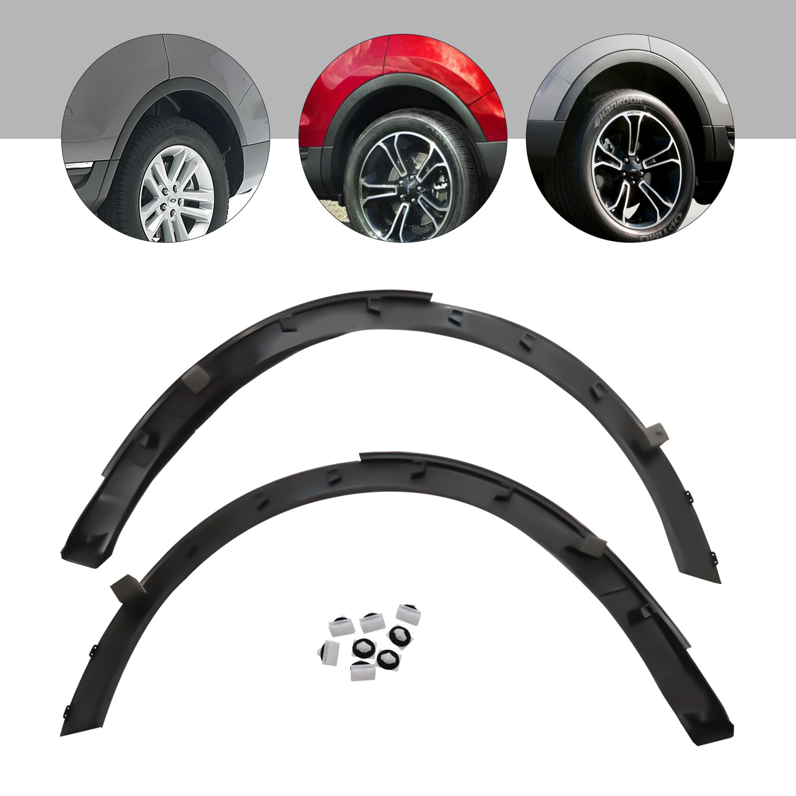 Rear Left&Right Fender Flare Wheel Well Arch Molding For Ford Explorer 2011-2015