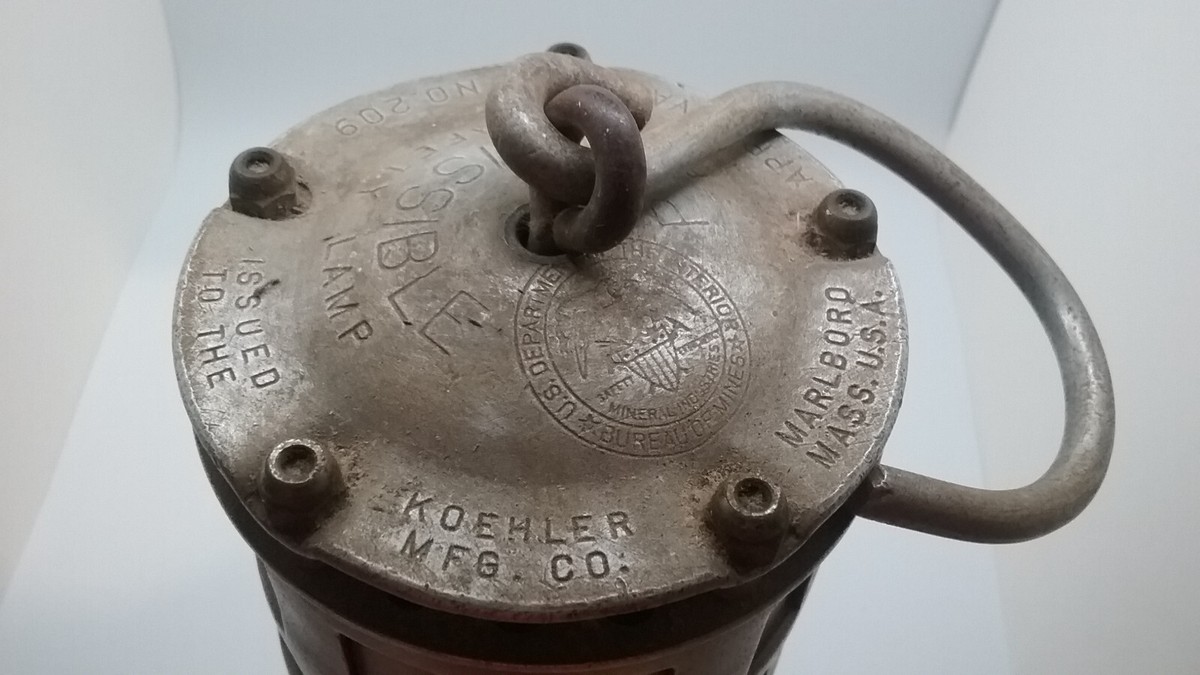 Vintage Koehler Permissible Flame Safety Lamp No. 209 Coal Vintage Koehler Permissible Flame Safety Lamp No. 209 Coal