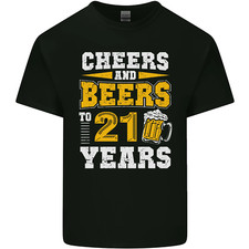 21st Birthday 21 Year Old Funny Alcohol Mens Cotton T-Shirt Tee Top