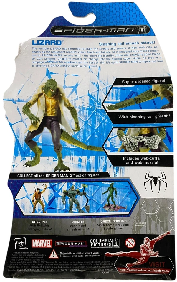 Figura Spider-Man 3 Lizard Slashing Tail Smash Attack NUEVA 2007 de Videojuego Foto 2 de 4