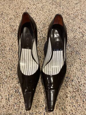 Authentic Givenchy Patent Leather Pointed Toe Heels Size: 371/2