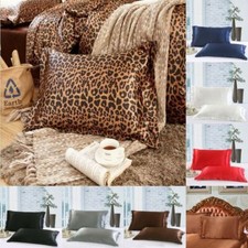 Satin Silk Pillow Cases Cover Home Decor Luxury Pillowcases Queen Size