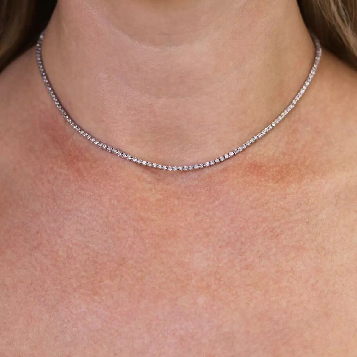 4.3 ctw Natural Diamond G H SI 14k Yellow Gold Thin Tennis