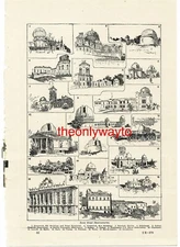 Worlds Astronomical Observatories, 17 Views, Book Illustration (Print), c1907