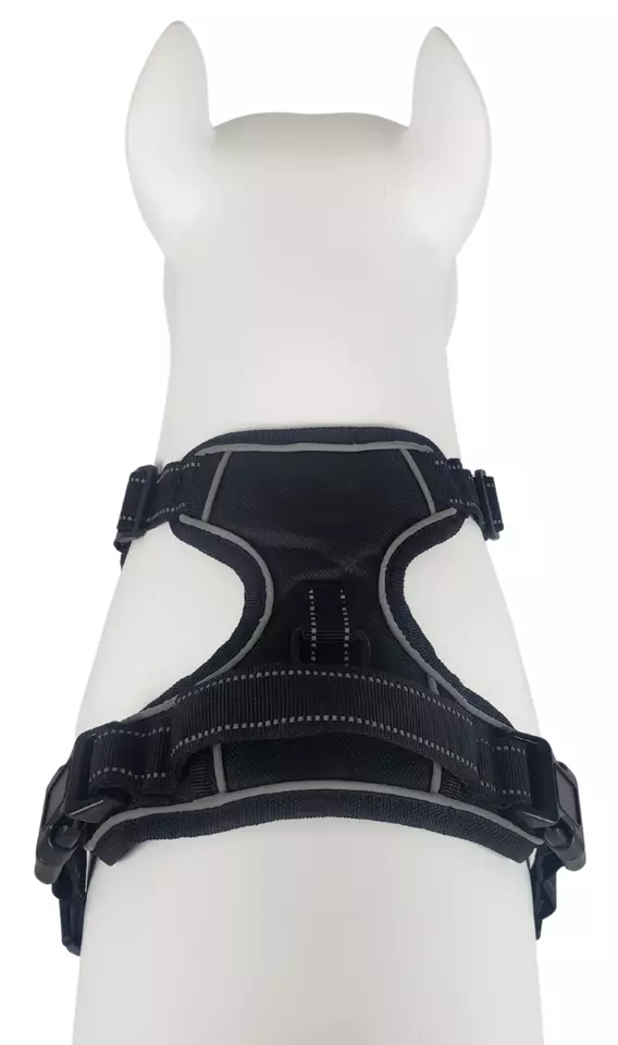 No Pull Dog Pet Harness Adjustable Control Vest Dogs Reflective Large XL Black - Image 2 of 4