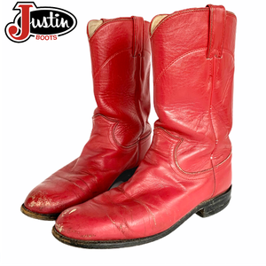 justin red boots