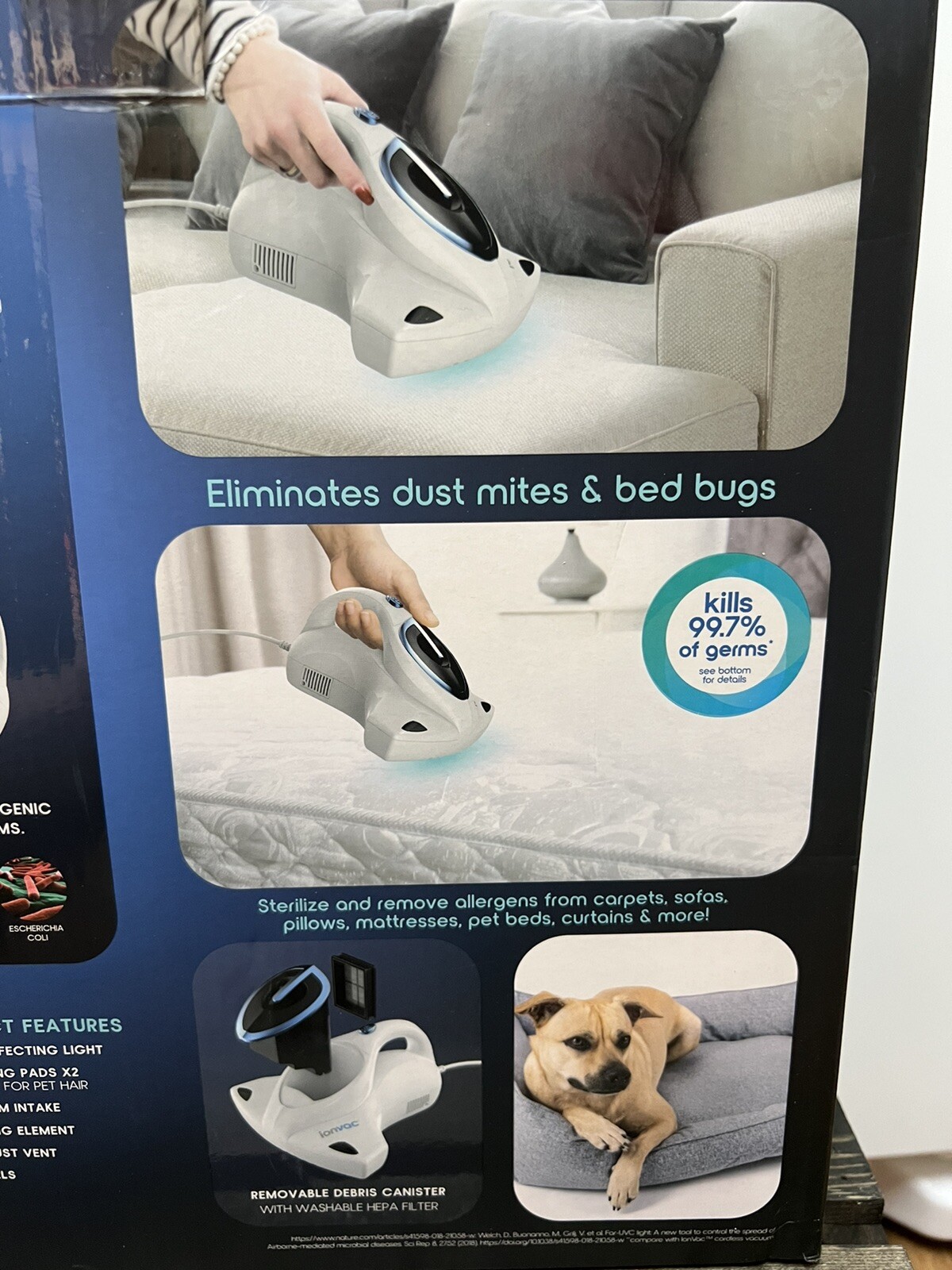 TZUMI 7689 Ionvac Pure Clean UV Sanitizing Handheld HandVac Vacuum