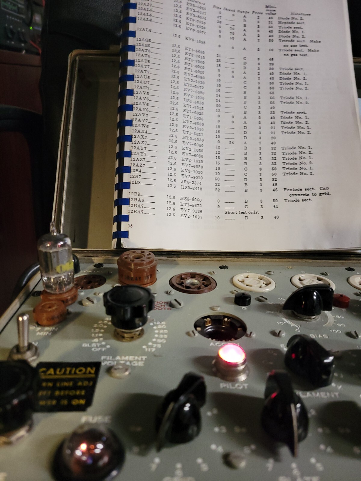 Olympic 12AX7A Grey Plate Side Getter  TV-7D/U Tested