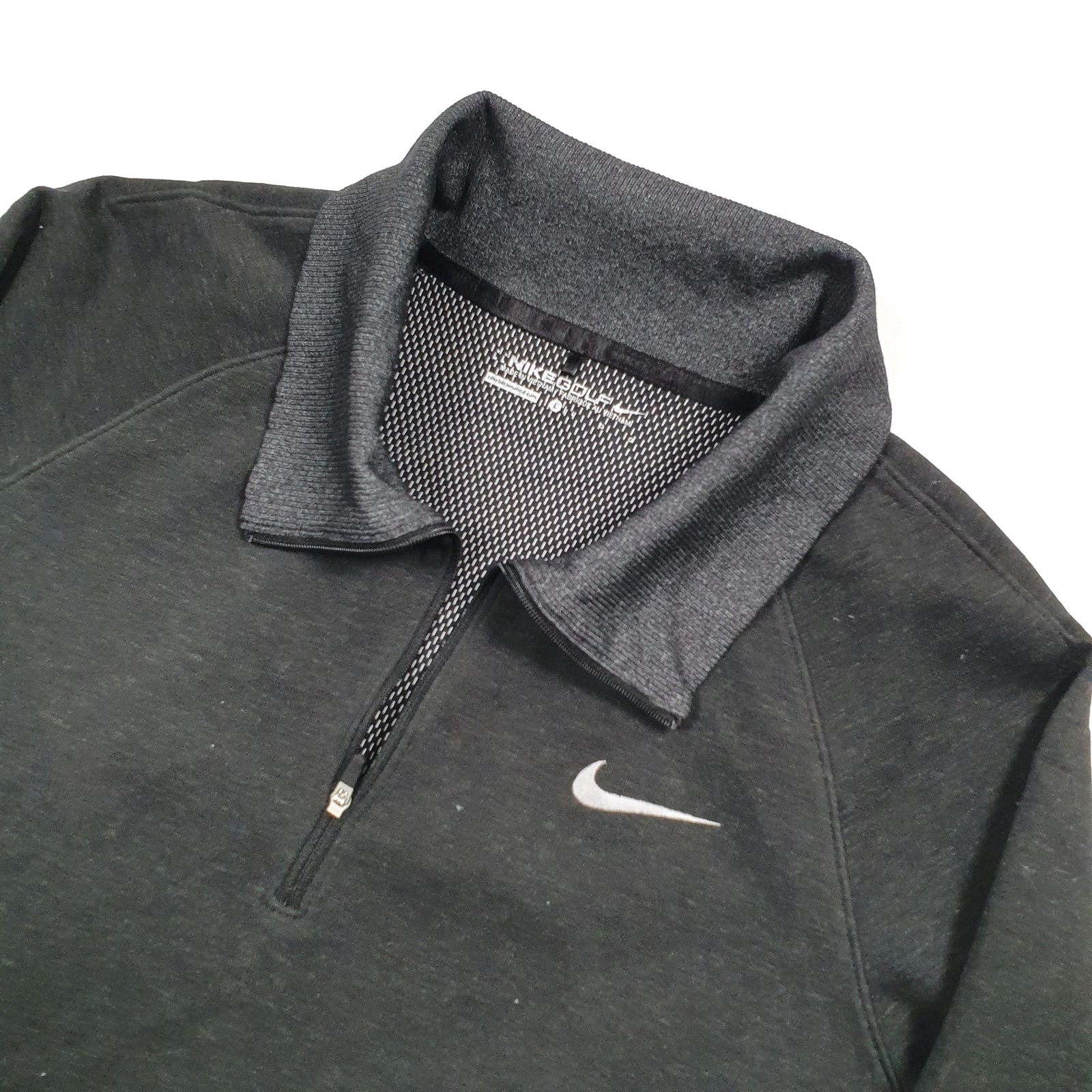 Womens NIKE Golf Cotton 1/4 Quarter Zip Jumper Sweatshirt L image 2