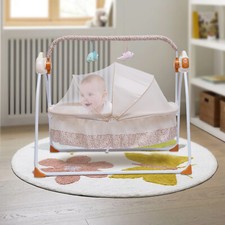 Automatic Rocking Chair Electric Baby Swing Bed Crib Music Cradle Remote control