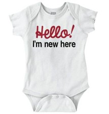 I'm New Here Funny Cute Unisex Shower Gift Newborn Baby Boy Girl Infant Romper