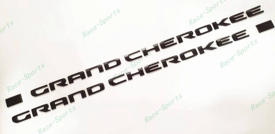 2PÇS 2021+ Jeep Grand Cherokee WL/WK placa de identificação porta lateral emblema preto fosco - Imagem 2 de 4