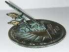 Time Will Tell Sundial Flora & Fauna Brass Sundial With Dolphins 4.25” Diameter
