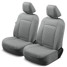 Front Truck Seat Covers For Dodge Ram 1500 2500 3500 2003-2026 Solid Gray