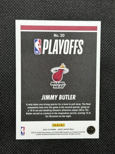 2022-23 Hoops Jimmy Butler Road to the Finals / NBA Championship #30 #/2022 - Picture 2 of 2