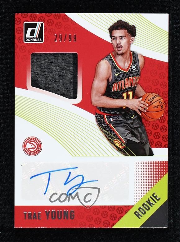 2018-19 Panini Donruss Rookie Material Signatures 29/99 Trae Young Auto RC 0vf5