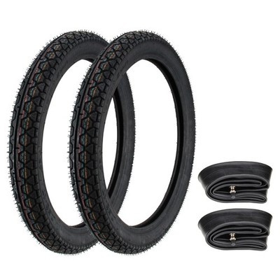 2x Heidenau K36/1 2.50-17 43J TT Reifen Sommerreifen + Schlauch für Mofa Moped