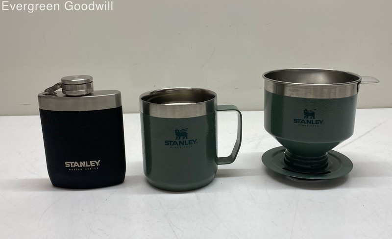Set of 3 Vintage Stanley Drinkware (Flask, 12oz Mug, Perfect Brew Pour Over)