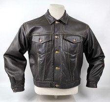 Giacca di pelle Chevignon marrone scuro taglia M Flying Wear anni 80/90 vintage
