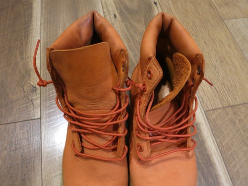Timberland Men's Orange Primaloft Leather Boots Sz 7 EU 40 USED - Picture 5 of 24