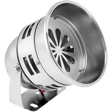 Durable Wall-mounted Alarm Siren - 12v Chrome Finish Easy Installation