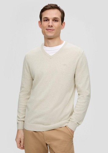 s.Oliver Herren Pullover Baumwolle Basic Strickpullover V-Ausschnitt Farben - Bild 74 von 92
