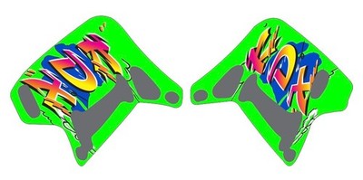 Shroud Graphics for 1989-1994 Kawasaki KDX200 KDX 200 Decals sticker
