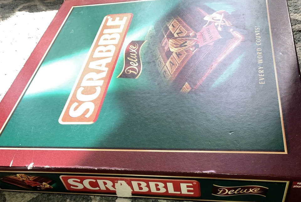 Vintage Scrabble Deluxe With Turntable & Wooden Tiles NEW UNOPENED CONTENTS - Image 4 of 4