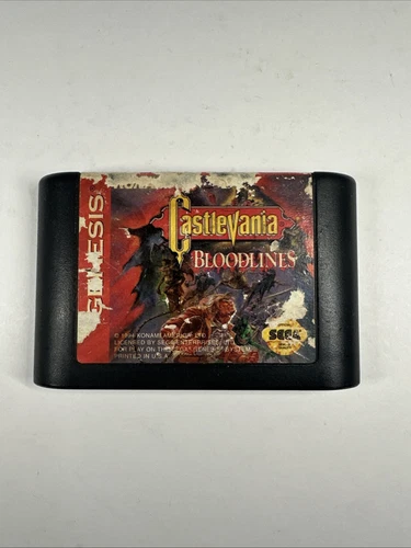 Castlevania: Bloodlines (Sega Genesis) Tested - Authentic. Label Damaged